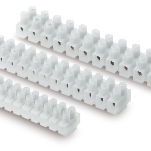 Regletas “norma europea” con base alta y protector de cable